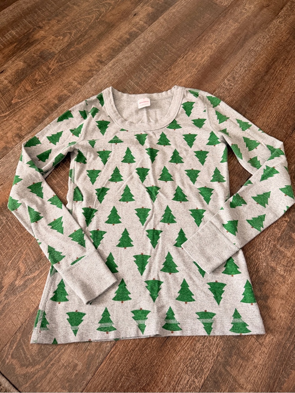 Hanna Andersson Adult XS Christmas Tree Pajama Top Organic Cotton Holiday